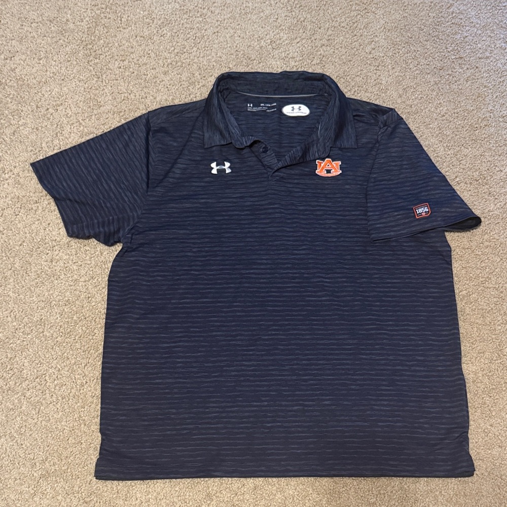 Auburn Tigers Under Armour Dark Blue Men's 2XL Polo with Logo